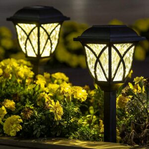 Solar Garden Lights LED Outdoor Stake Spotlight Fixture Garden Light (Pack of 2pc )