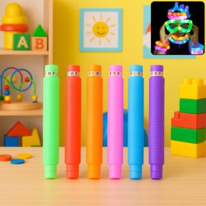 LED Glow Pop Tube Fidget Toy (Mix Color / 1 Pc)